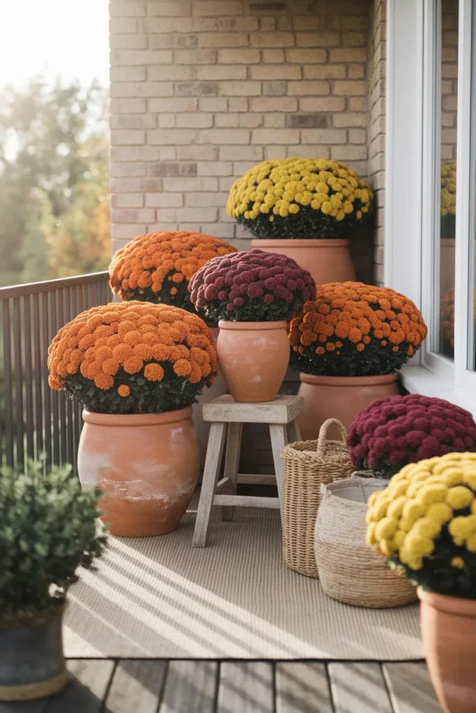 Rustic Mum Pots