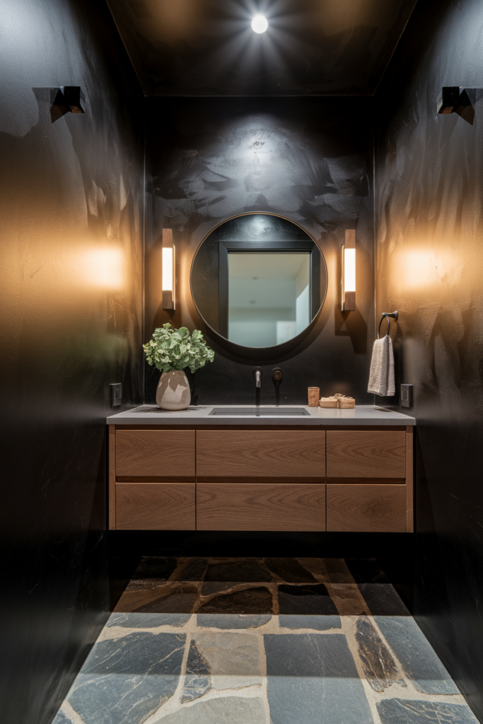 Textured Black Walls