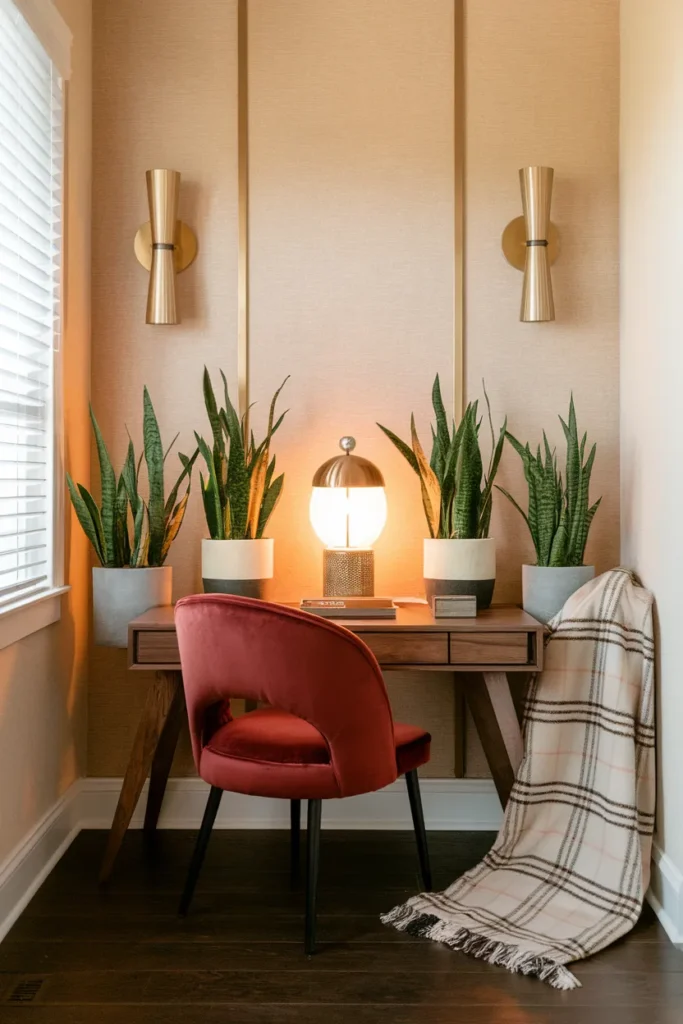 Velvet Desk Corner