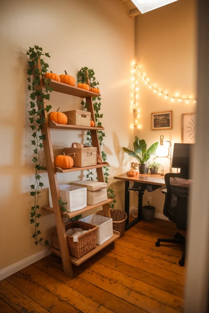 Wooden Ladder Shelf