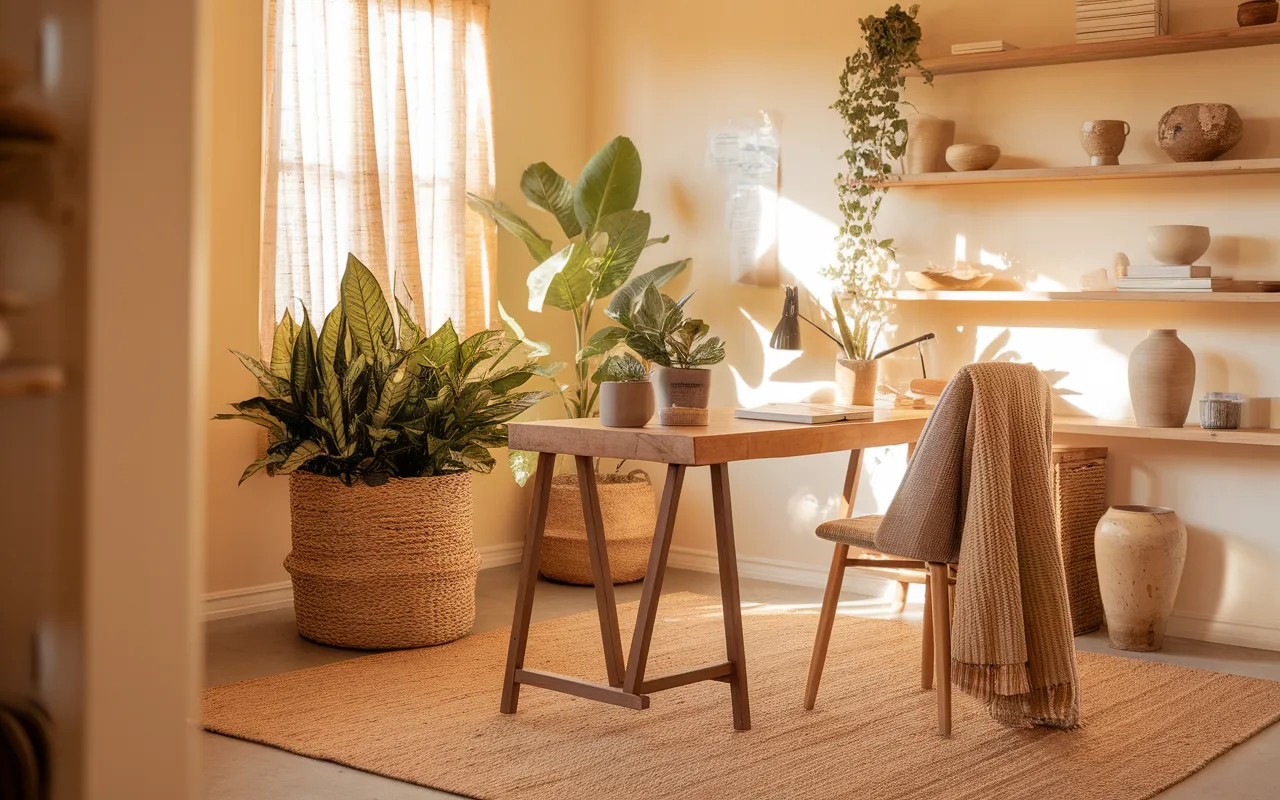 fall office plant decor ideas