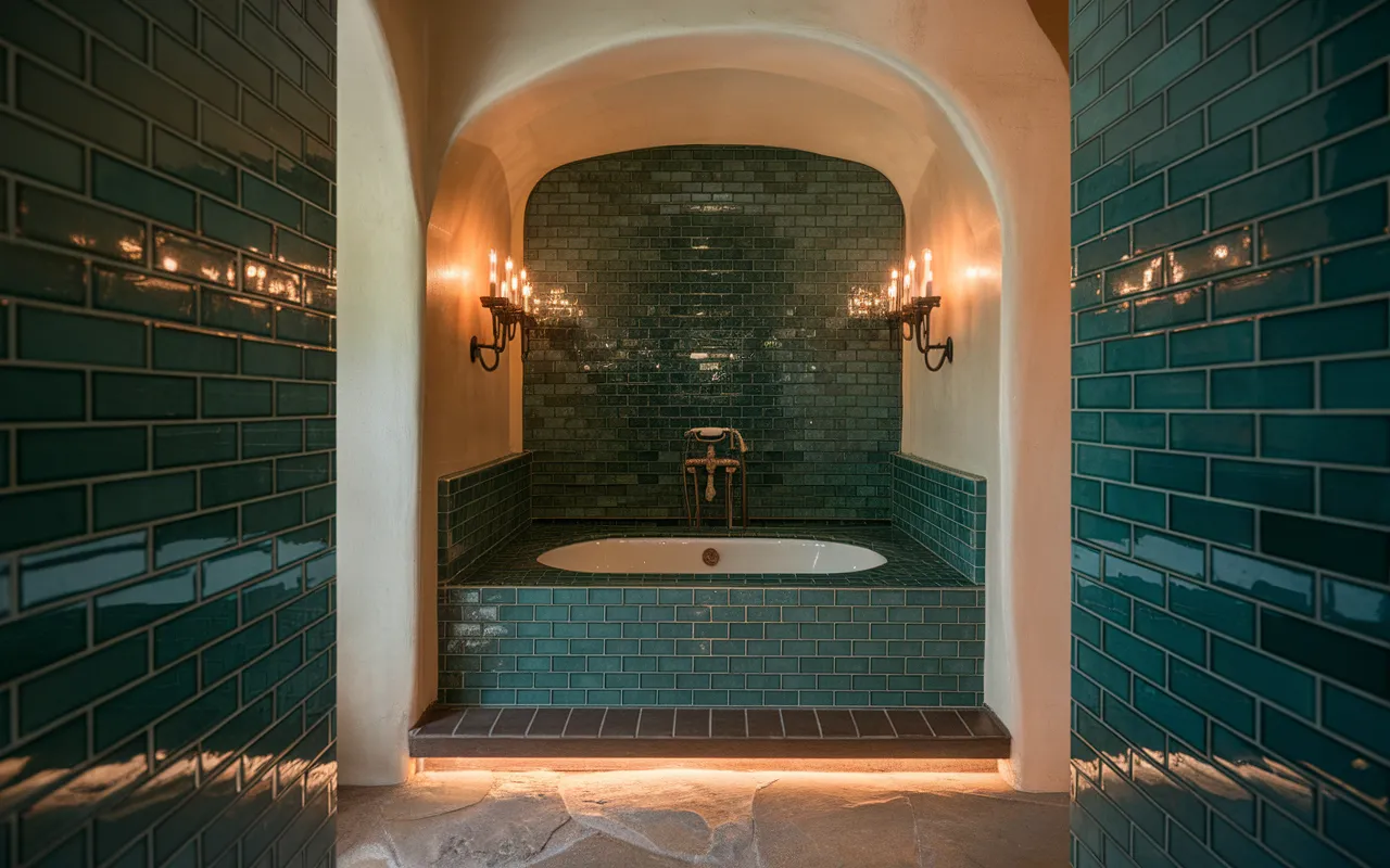 Green Tile Bathroom Ideas