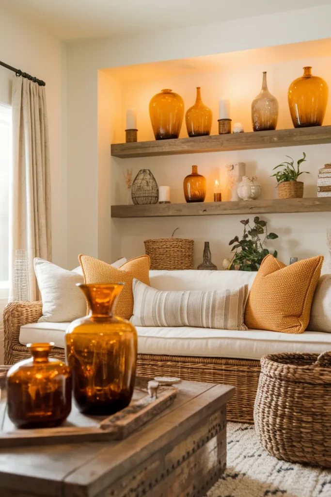 Amber Glass Accents