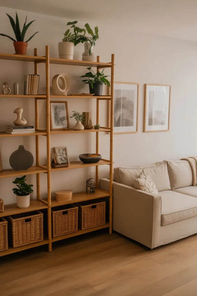 Bamboo Shelf Styling