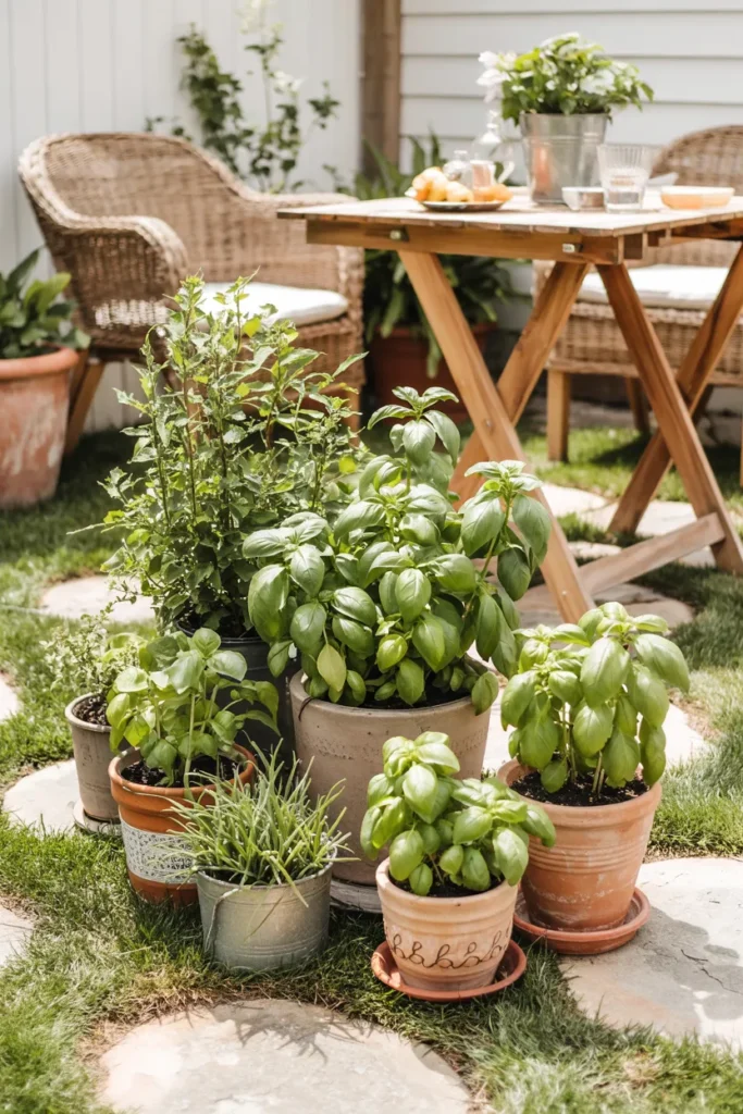 Basil Container Cluster