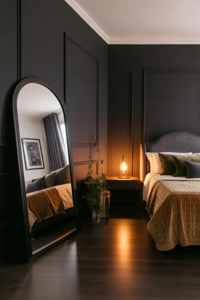 Black Arched Mirror