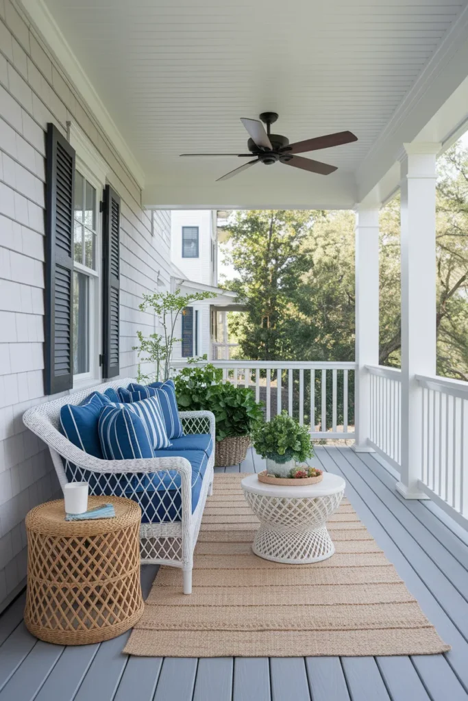 Blue Striped Cushions