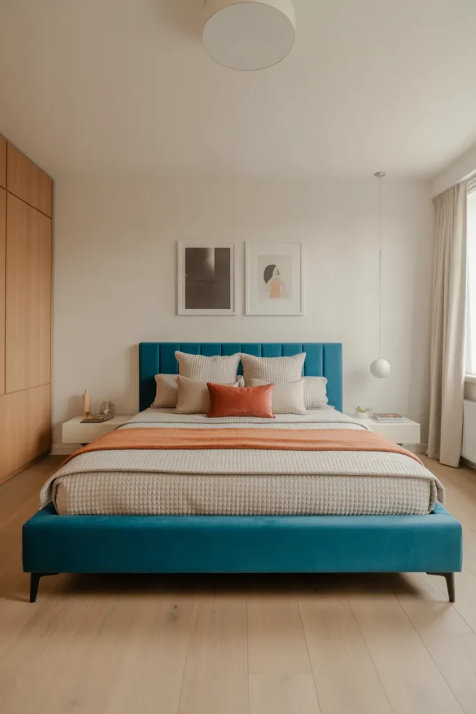Bright Upholstered Bed