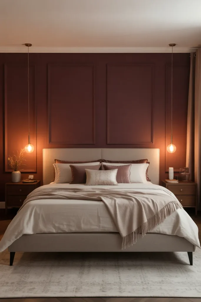 Burgundy Accent Wall