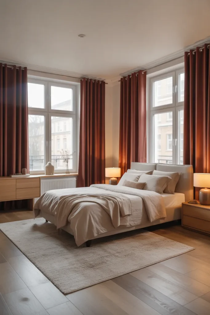 Burgundy Curtain Drama