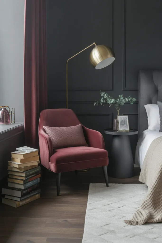 Burgundy Reading Nook