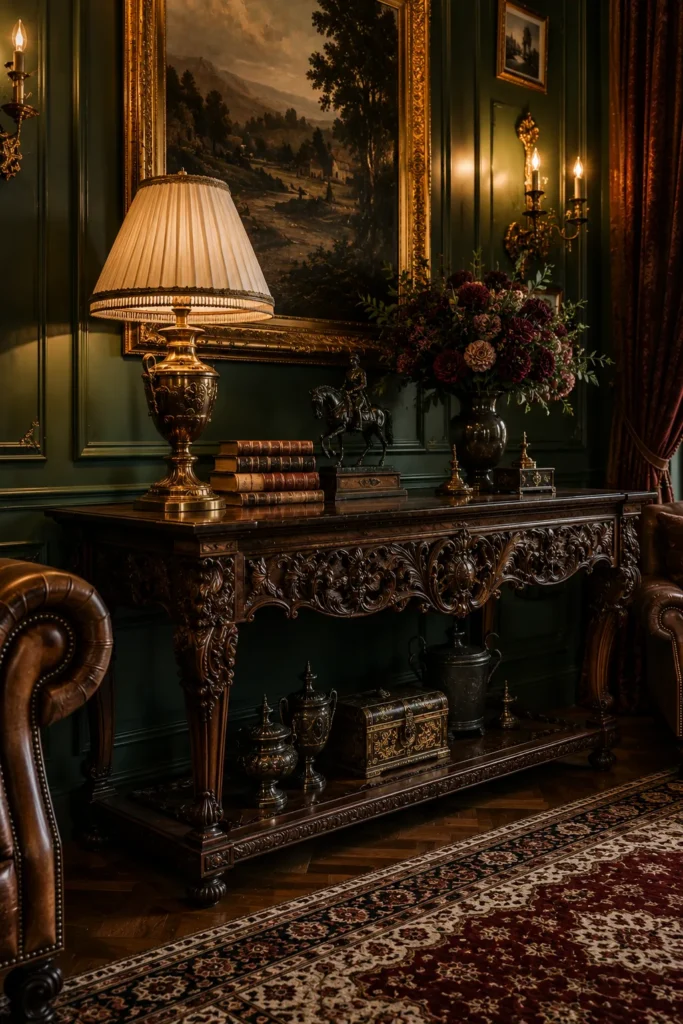 Carved Wood Console