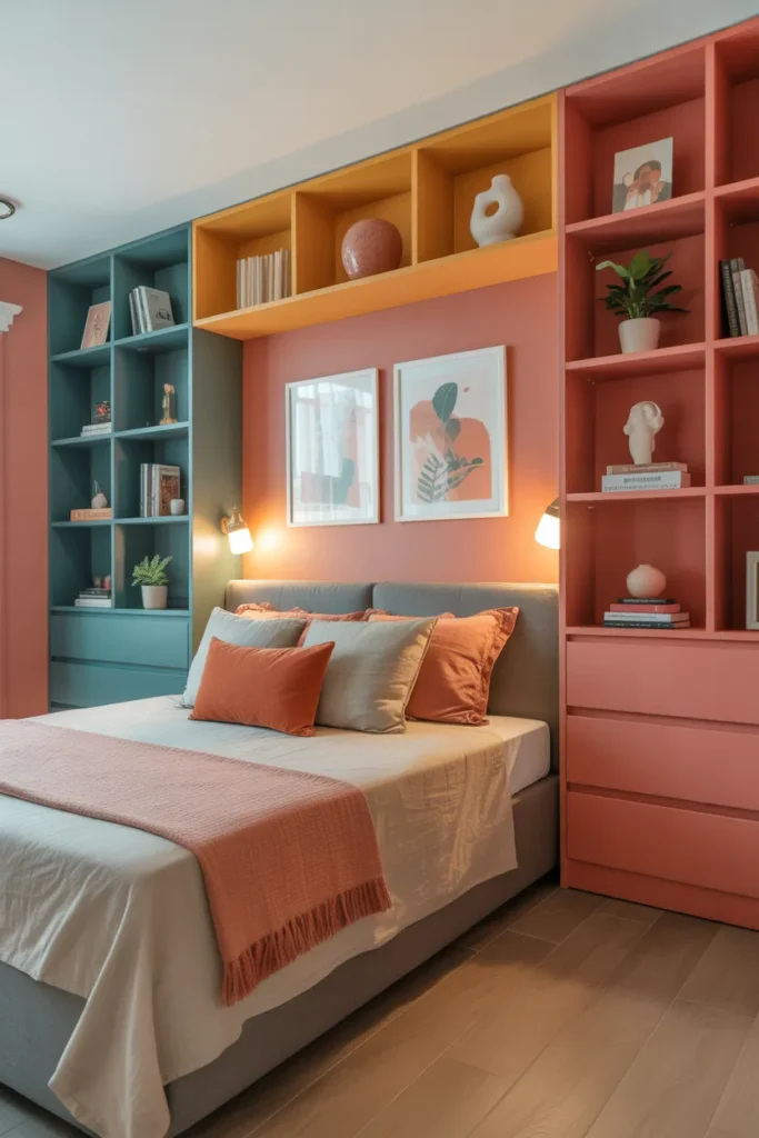 Color Drenched Shelving