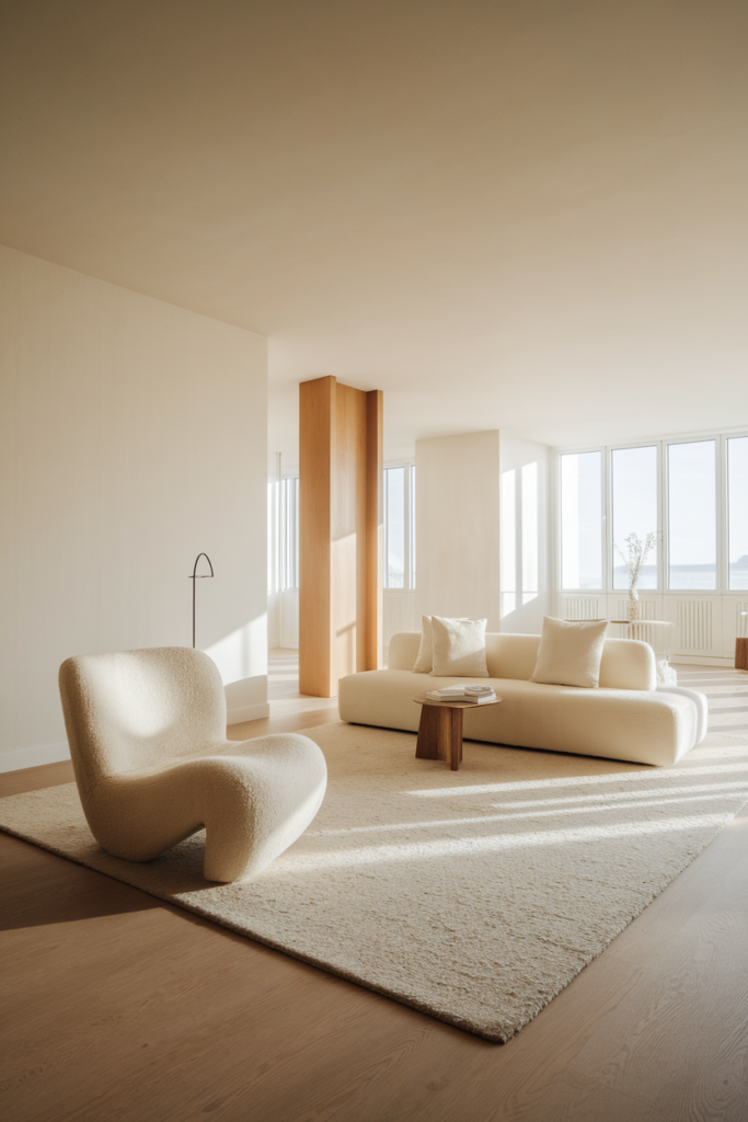Curved Accent Chair