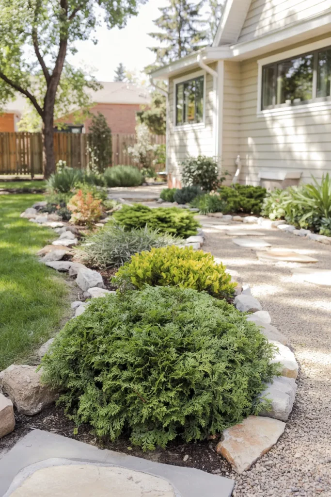 Dwarf Juniper Border