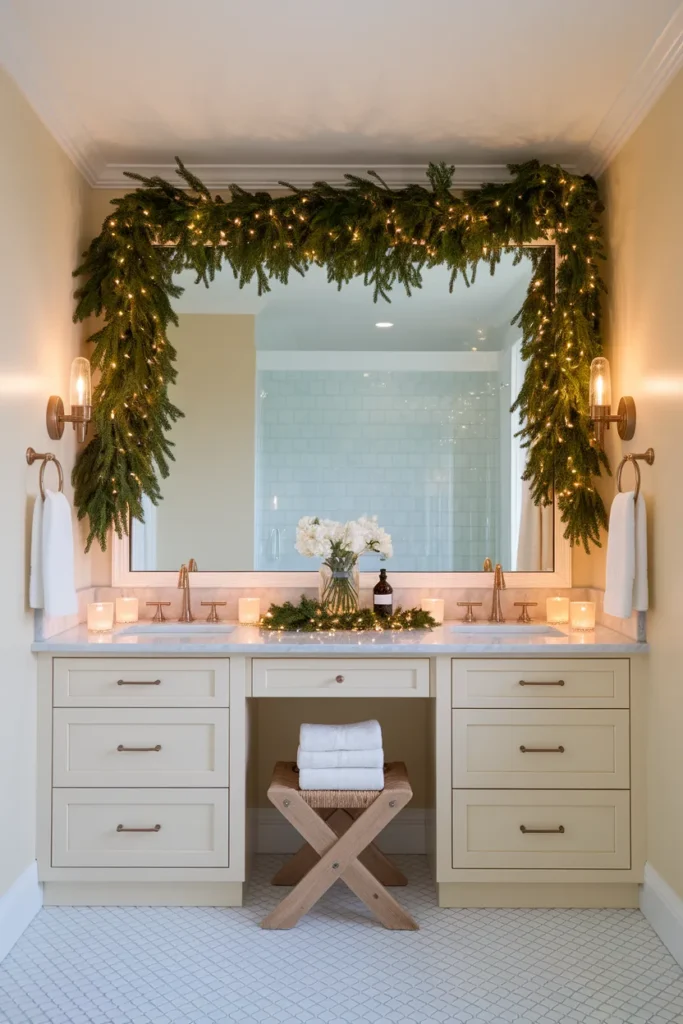 Evergreen Garland Vanity