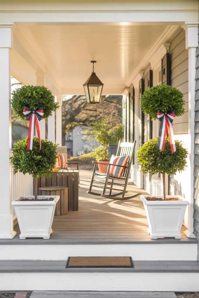 Festive Topiary Pair