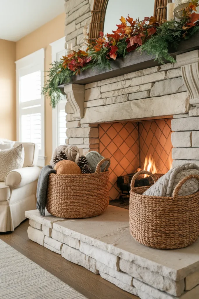 Fireplace Basket Display