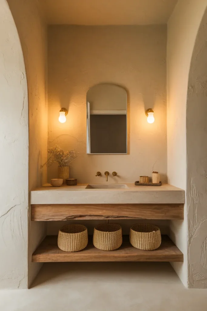 Floating Oak Vanity