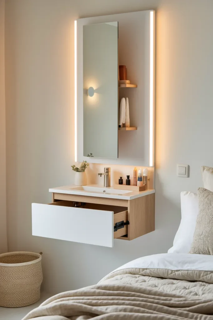 Fold-Down Vanity