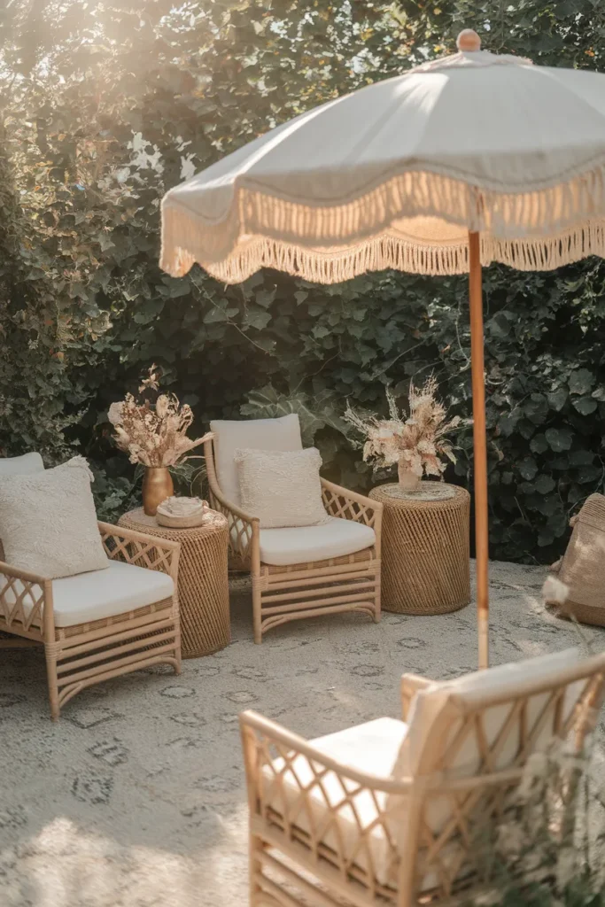 Fringe Umbrella Seating