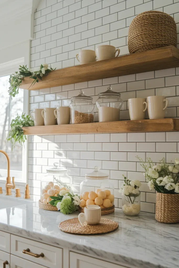 Honey Wood Shelves