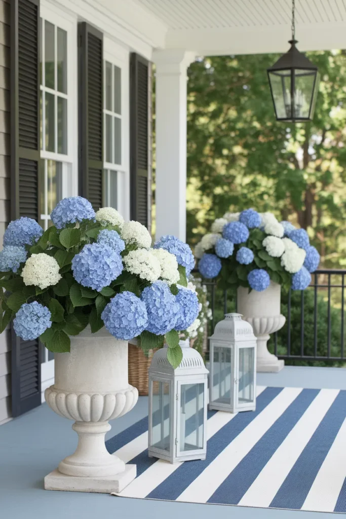 Hydrangea Urn Pair