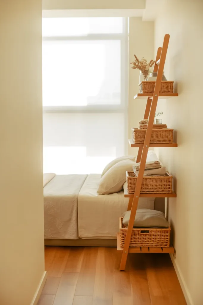 Ladder Basket Rack