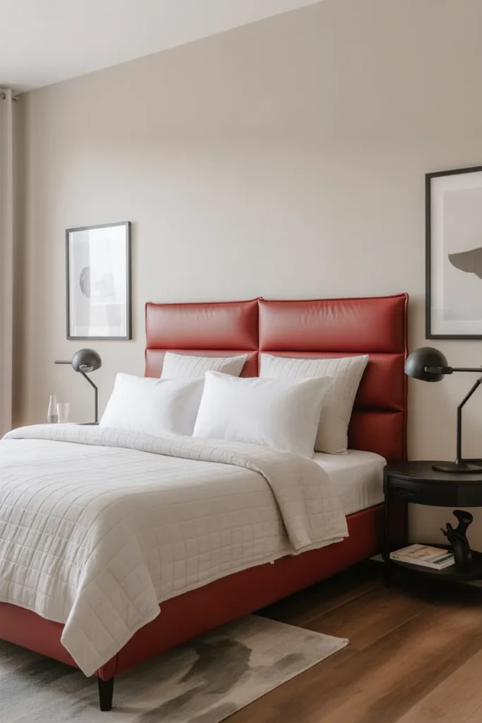 Leather Headboard Contrast