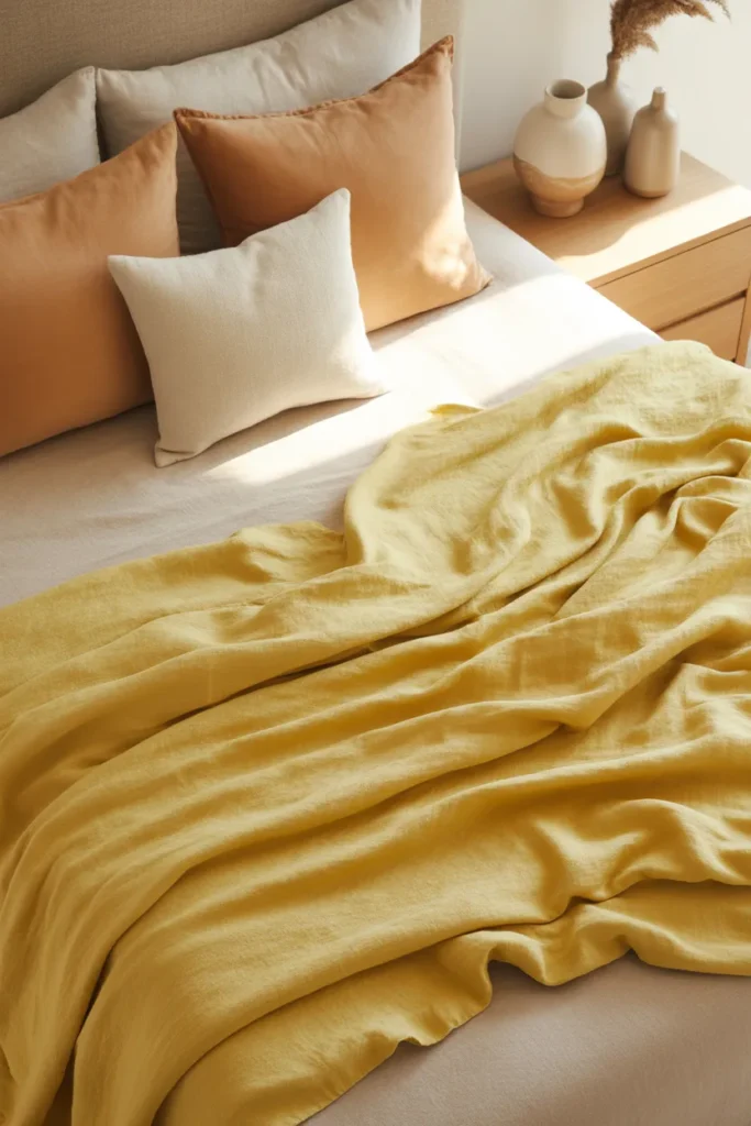  Lemon Linen Bedding