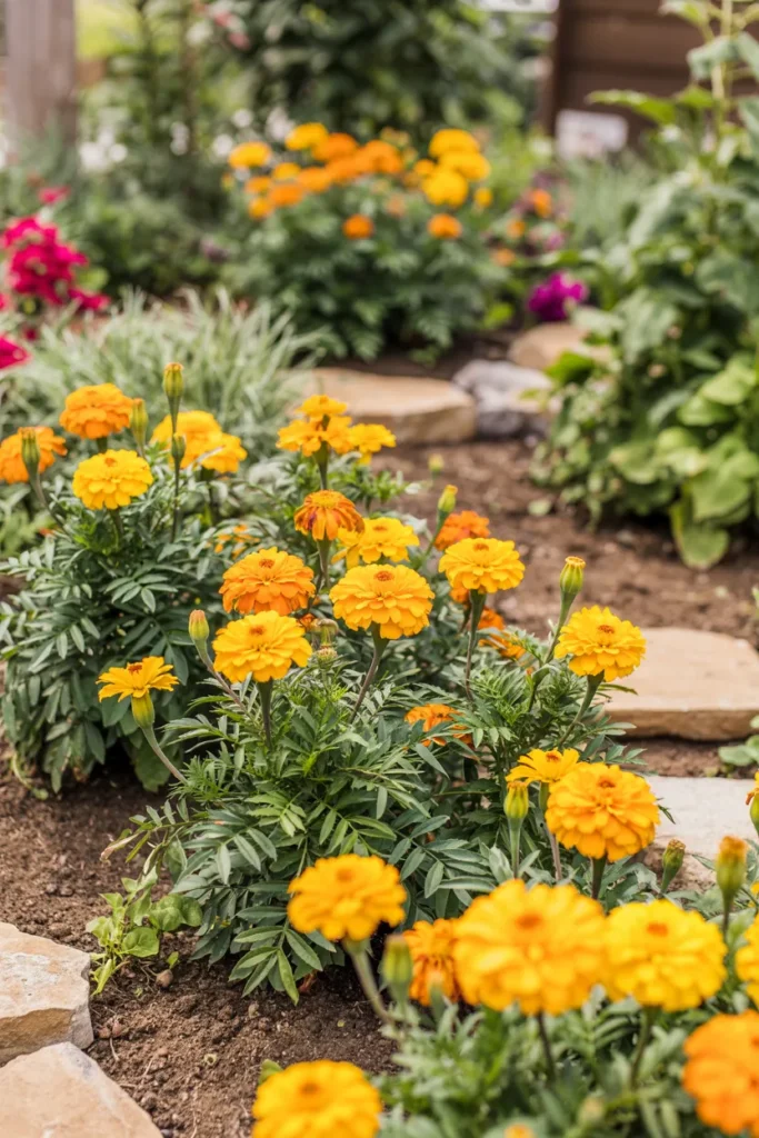 Marigold Flower Bed