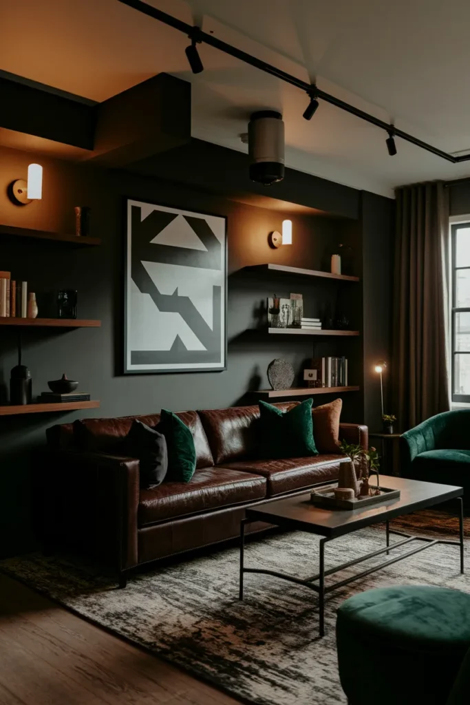 Moody Charcoal Walls