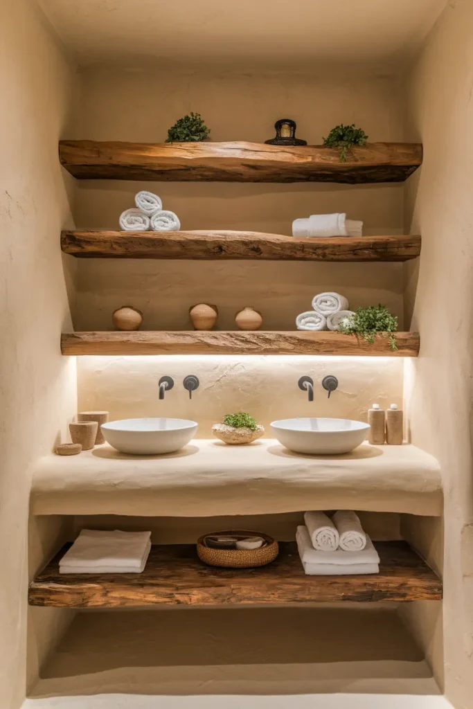 Open Wood Shelving