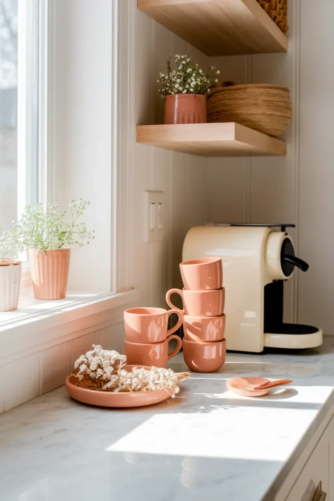 Peach Mug Stack