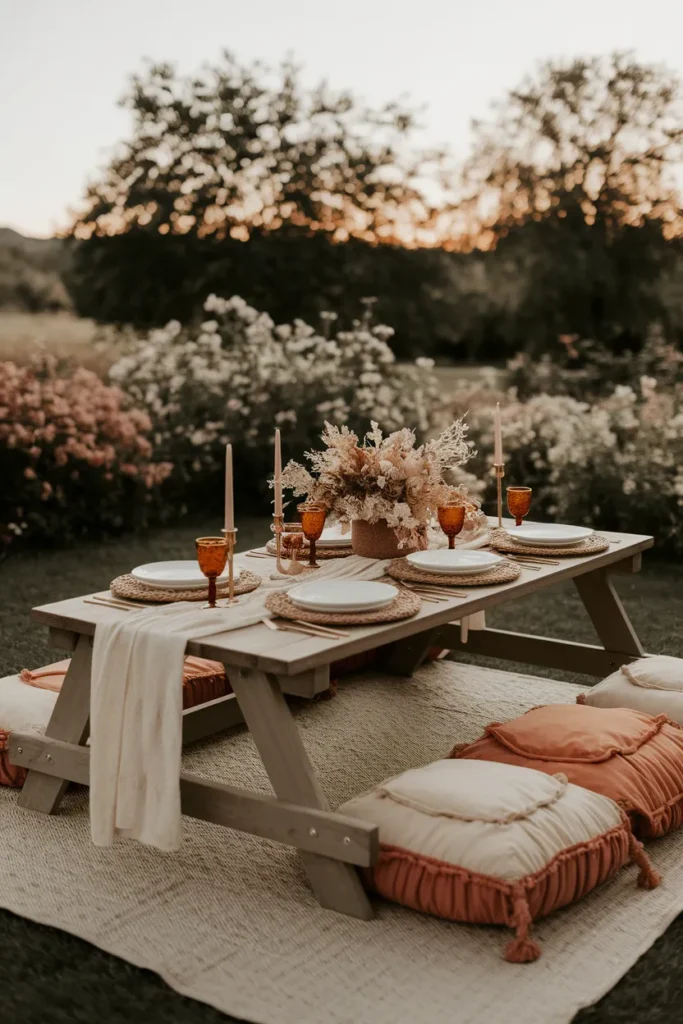 Rattan Picnic Tables