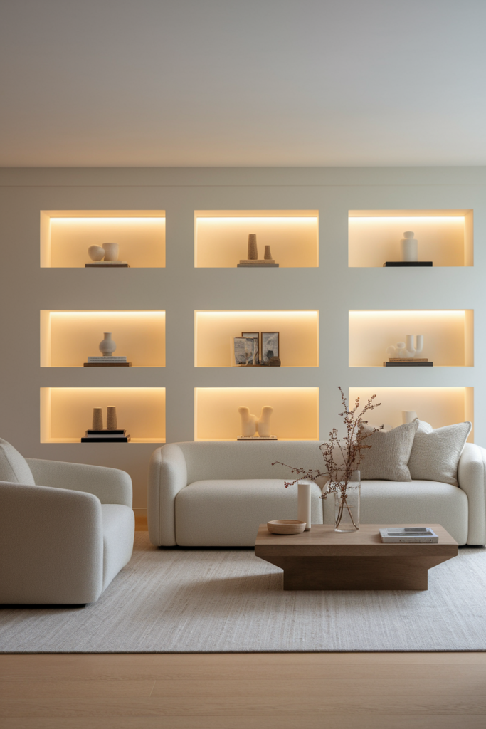 Recessed Display Shelves