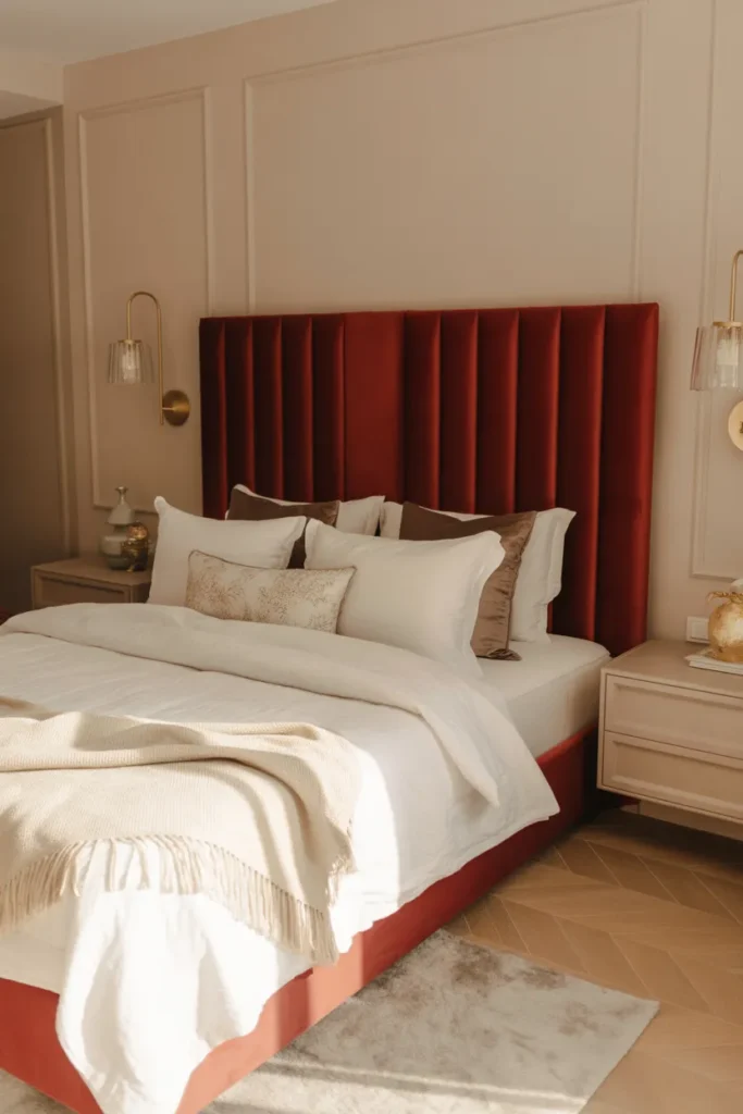 Red Velvet Headboard