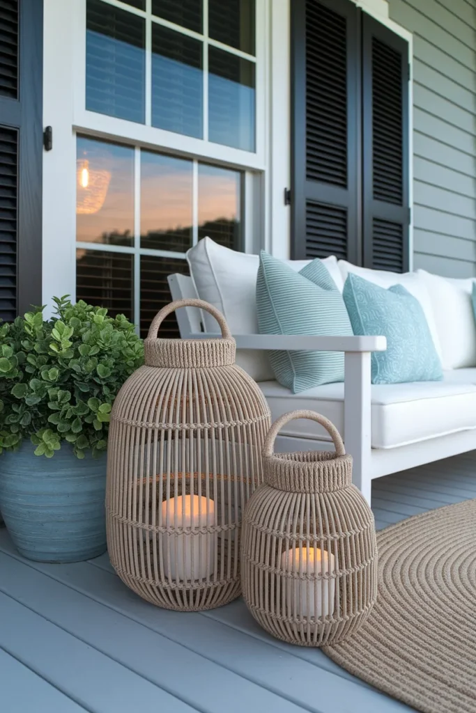 Rope Wrapped Lanterns