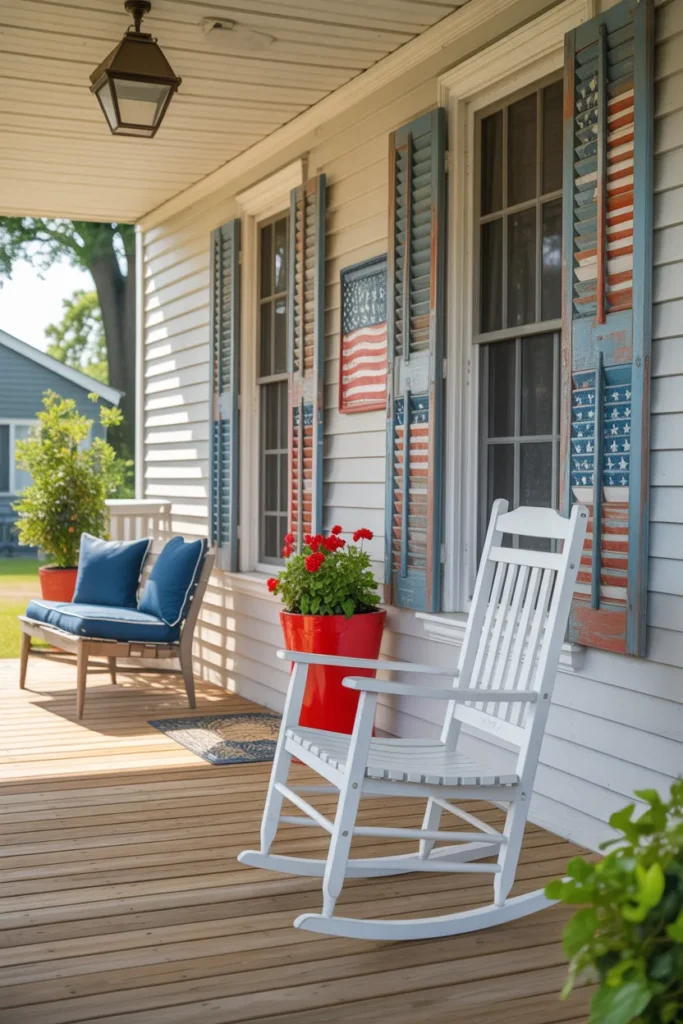 Rustic Flag Shutters
