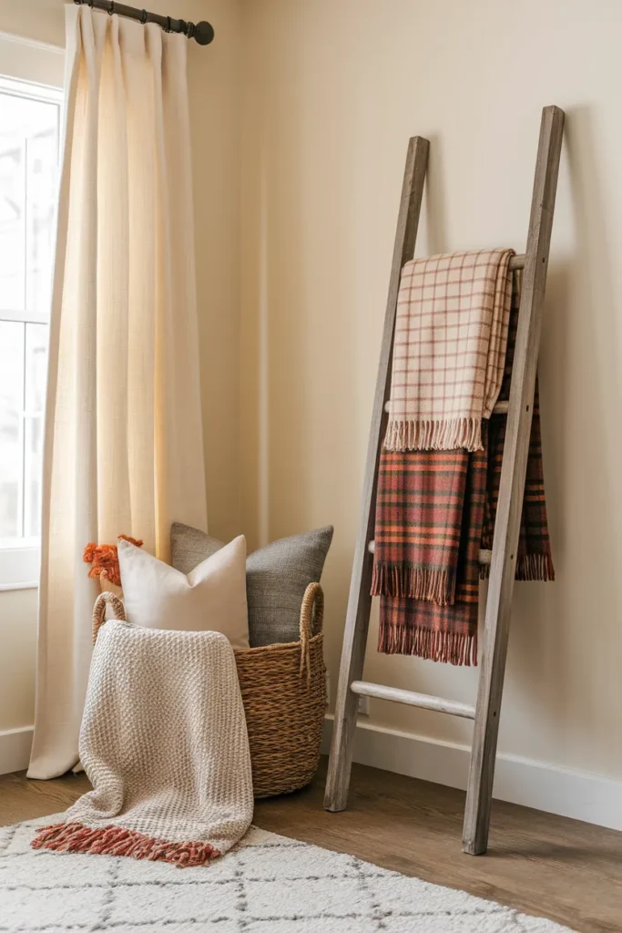 Rustic Ladder Blankets