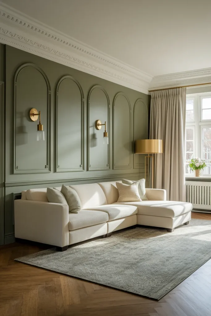 Sage Paneled Walls