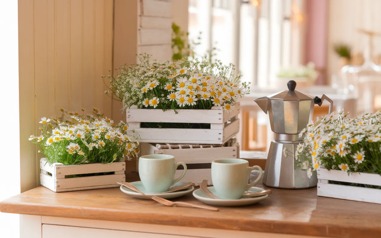 Spring Coffee Bar Decor Ideas