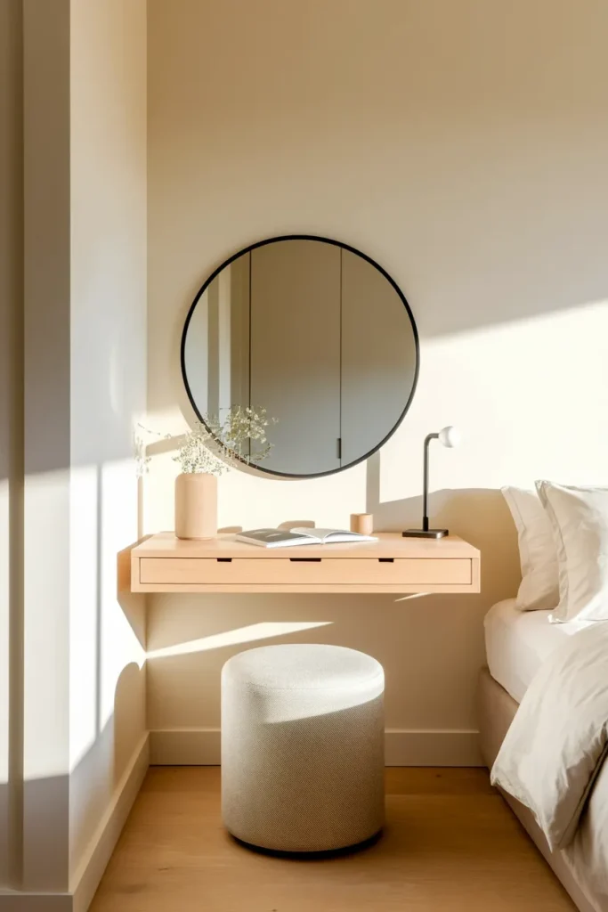 Wall-Mounted Mirror Desk