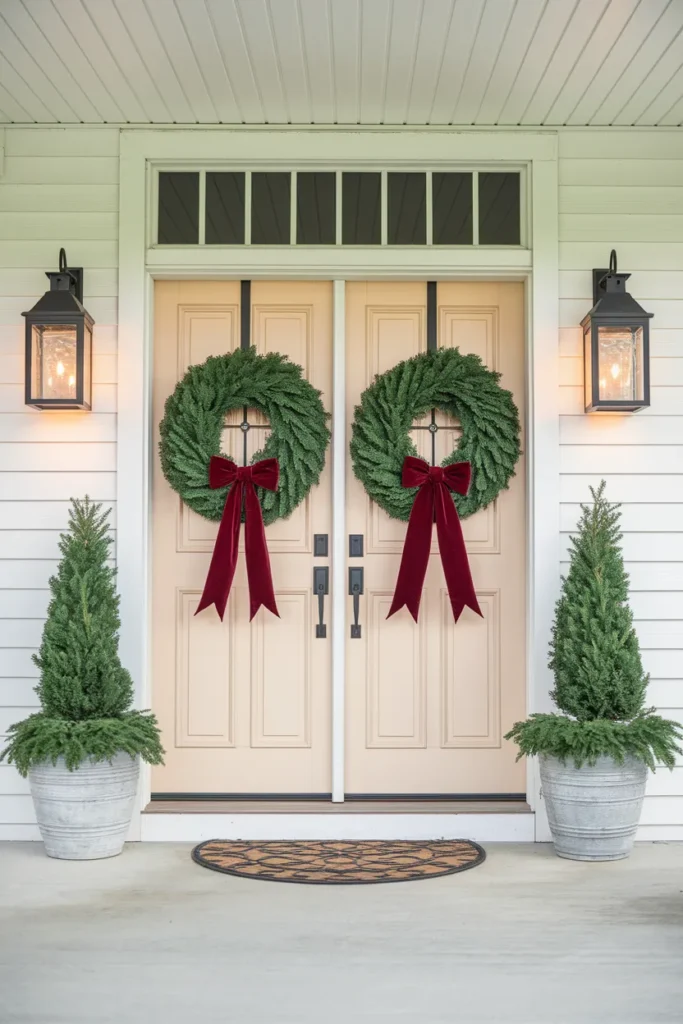 Wreath Layered Doors
