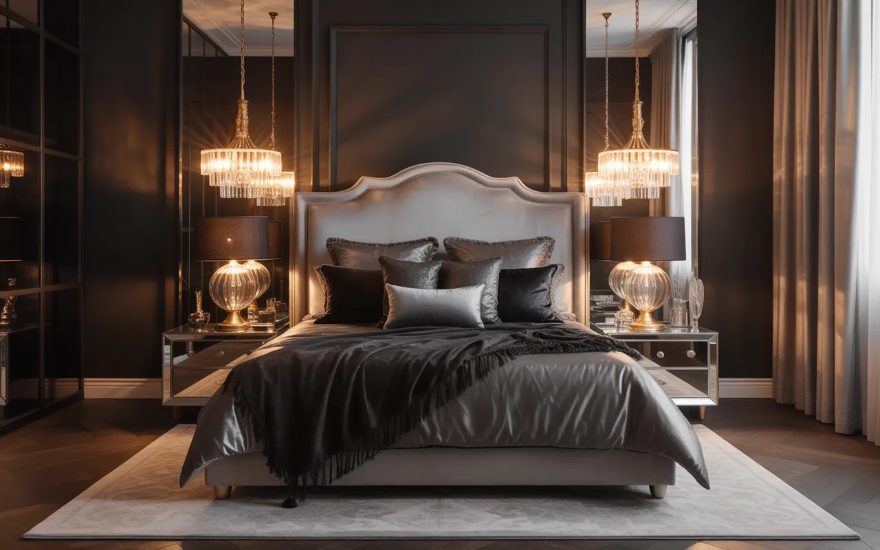 dark feminine bedroom 