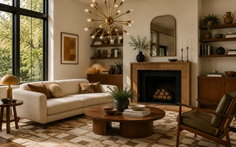 mid century living room 