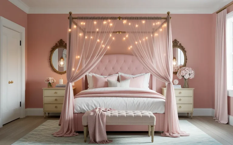  pink coquette bedroom  